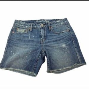 American Eagle Blue Jean Shorts Distressed Vintage Style